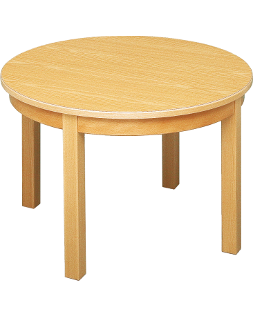 Spieltisch rund mit Massivholzblatt, 75cm