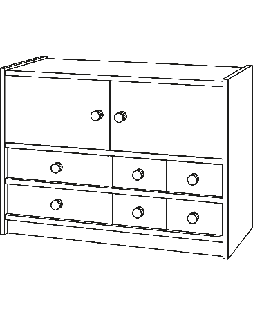 Schrank, Höhe 73cm