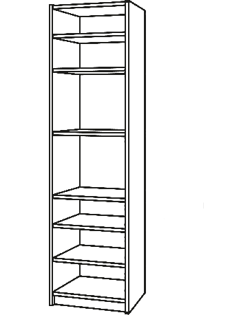 Wandschrank, Höhe 198cm